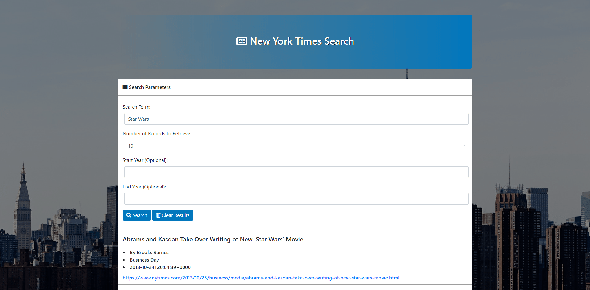 NYT Search 2
